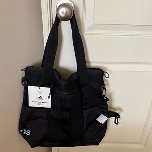Adidas Black Canvas Tote with Detachable Strap